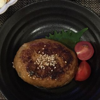 豆腐でふわふわ＊カフェみたいな豚ひき肉のハンバーグ